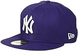 New Era Erwachsene Baseball Cap Mütze Mlb Basic NY Yankees 59Fifty Fitted, Violett, 7 1/2
