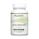 Plusvive – Hyaluronsäure 90 Kapseln – hochdosiert mit 500 mg Hyaluronsäure pro Kapsel – 500–700 kDa – mit Apfelextrakt – laborgeprüft und vegan