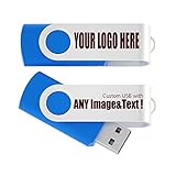 25 Stück Individuell Personalisiert USB Stick 32GB Werbeartikel Mit Firmen Logo Druck - USB 3.0 Blau