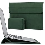 HYZUO 15-16 Zoll Laptop Hülle Laptophülle Laptoptasche mit Standfunktion Kompatibel mit MacBook Pro 16 M2/M1 Pro/Max A2780 A2485 A2141 2023-2019, 15 Surface Laptop 5, MacBook Pro 15, Mitternacht grün