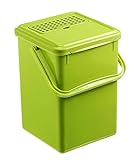 Rotho Bio Komposteimer 9l mit Aktivkohlefilter im Deckel, Kunststoff (PP) BPA-frei, grün, 9l (23,0 x 22,5 x 27,5 cm)
