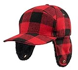 Brandit Lumberjack Wintercap, Rot-Schwarz