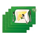 Westmark Tischsets/Platzsets, 4 Stück, 45 x 32,5 cm, Polypropylen, Lebensmittelecht, Abwischbar, Grün/Apfelgrün, Saleen Edition: C