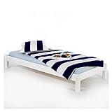 IDIMEX Futonbett Bett Einzelbett Massivholzbett Taifun,Kiefer, weiß lackiert, 90 x 200 cm