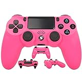 Jnsio Wireless Controller, USB Controller für PC PS4 Slim/PS4 Pro, Game Bluetooth Gamepad, mit Turbo/Touchpanel-Spielbrett mit doppelter Vibration/6-Axis Gyro Funktion/Mini-LED-Lenkrad