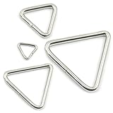 Bluemoona 25 Stück – 19 mm Dreiecksringe für Gürtelschnalle Taschen Gurtband Nickel