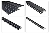 RAINWAY Kunststoffpaneele & Zubehör anthrazit - Verkleidung von Dachüberständen, Decken- & Wandflächen - (15 Paneele, 2m perforiert) Dachuntersicht Carport
