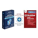 Acronis True Image 2021 | Essentials | 1 PC | Inkl. gratis Upgrade auf Acronis Cyber Protect Home Office | 1 Jahr | Box + McAfee Total Protection 2022 | 3 Geräte | Box