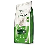 Fitmin Dog Mini Lamb&Rice | Hundetrockenfutter | Futter mit Lamm und Reis | 70% tierischen Rohstoffen | Komplettfutter Für Erwachsene Hunde Kleiner rassen mit mittlerem energiegehalt | 3 kg