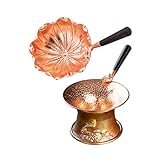 Yardwe Kupfertee- Infuser- Sieb- Set: Blumenform Tee- Sieme Chinesische Teefilter Japanische Teezeremonie- Zubehör für Teekannen Tassen Becher Brewing mit Einem Losen Tee Kaffee