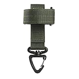 ZHDXW Tactical Hanging Belt Gurtband Karabinerschnalle Molle Strap Nylon Karabinerhaken Heavy Duty Aufbewahrungsgurte Kletterseil Aufbewahrungsschnalle,grün