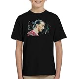 VINTRO Zlatan Ibrahimovic Kinder T-Shirt Original Portrait by Sidney Maurer professionell bedruckt Gr. 7 Jahre, Schwarz