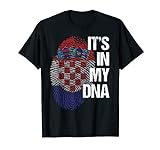 Kroatien T-Shirt Kroatische Flagge DNA Geschenk Shirt T-Shirt