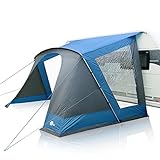 your GEAR Caravan Sonnendach Sharki - 2 Größen mit 330 oder 400cm Breite, Tiefe 250cm - UPF 50+ Vorzelt für Wohnwagen oder Wohnmobil mit Alugestänge, 2 Panoramafenster, 5000mm W