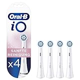 Oral-B iO Sanfte Reinigung Aufsteckbürsten für elektrische Zahnbürste, 4 Stück, sanfte Zahnreinigung mit iO Technologie, briefkastenfähige Verpackung, Muttertagsgeschenk / Vatertagsgeschenk