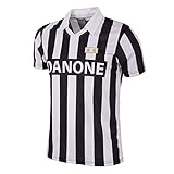 Copa Herren Juventus FC 1992–93 Coppa UEFA Retro Fußballtrikot Retro Fußballkragen T-Shirt M schwarz/weiß
