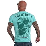 Yakuza Herren Funny Clown T-Shirt, Turquoise, XXL