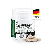 GreenPet Vitamin B Komplex Hund - Multivitamin mit B1, B2, B3, B5, B6, B7, B9, B12, Biotin & Folsäure, Vitamintabletten Made in Germany, Vitamine für Hunde 120 Tabletten, bis zu 4 Monate