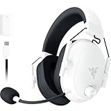 Razer BlackShark V2 Hyperspeed für PC - Kabelloses E-Sport Gaming-Headset Ultra leicht mit 280g (Super-Breitband-Mikrofon, Triforce Titanium 50mm Treiber, Schallisolierender Schaumstoff) Weiß