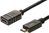 Amazon Basics - Verbindungskabel, Mini-HDMI-Stecker auf HDMI-Buchse, 15 cm, 1er-Pack