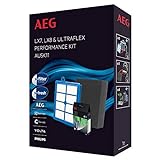 AEG AUSK11 Performance Kit für LX7, LX8 (1 Allergy Plus Filter, 1 Feinstaubfilter EF129, waschbar, 4er Pack s-fresh Duftgranulat, verbesserte Saugleistung, passgenau, blau/grau)