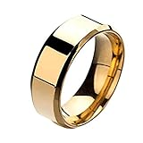 8 mm Hypotenuse Herren Ring Hochzeit Verlobung Eheringe Partner Ringe glatt Edelstahl Personalisiertes DIY Paar Ring