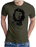 OM3® Che Guevara x Al Bundy T-Shirt | Herren | 90's Kult TV Serie Revolution Parodie | Oliv, S