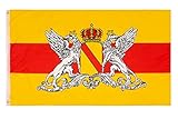 PHENO FLAGS Baden Flagge - Bundeslandfahne mit Messing-Ösen - 90 x 150 cm - Wetterfeste Fahnen für Fahnenmast - 100% Polyester