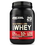 Optimum Nutrition ON Gold Standard Whey Protein Pulver, Eiweißpulver Muskelaufbau mit Glutamin und Aminosäuren, natürlich enthaltene BCAA, Double Rich Chocolate, 29 Portionen, 899g
