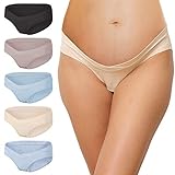 INNERSY Umstandsunterhosen Damen Schwangerschaft Unterwäsche Baumwolle Umstandsslips Mehrpack 5 (M, Pastellfarben)
