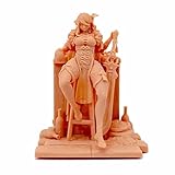 ZEDACAKAI 1/64 Figur sitzende Bartheke Mädchen Swordsman Harz Miniaturmodell muss von Ihnen selbst gefärbt werden