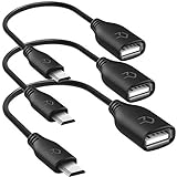 Rankie USB-OTG Adapter für Smartphones, Handy und Tablet, Micro USB Anschluss, 3 Stück