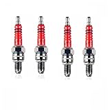 auto-zündkerzenschalter 2 / 4Pcs Zündkerze CR7HSA ATRTC High Performance 3 Elektroden/Fit for GY6 50cc-150cc Scooter Motorrad 10mm Iridium Zündkerze TSLM2(4Pcs)