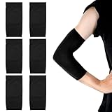 DIVINA VITAE 3 Paar Unterarm-Tattoo-Abdeckungen Schwarz Tattoo Abdeckung Arm Ärmel Spandex Armsleeve Oberarm Bandage Zum Abdecken Von Tattoos Und Als Sonnenschutz Für Männer Und Frauen（Schwarz）