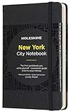Moleskine City Notebook New York (mit weißen und linierten Seiten, Notizbuch mit Hardcover, elastischem Verschluss und Stadtplänen, Größe 9 x 14 cm, 220 Seiten) schwarz