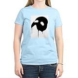 CafePress Phantom.Jpg Damen T-Shirt mit Rundhalsausschnitt, Baumwolle Gr. M, hellblau