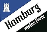 U24 Aufkleber Hamburg Meine Perle Motiv III Flagge Fahne 8 x 5 cm Autoaufkleber Sticker