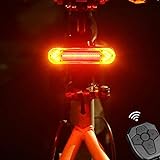 camouflage net Fahrrad Blinker Rücklicht, Fahrradrücklicht mit Fernbedienung, Wasserdicht USB Fahrradlicht, Super Hell LED Fahrradbeleuchtung, Fahrrad Hinten Licht für Fahrrad MTB