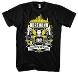 Dortmund Forever Herren T-Shirt | Sport Shirt Stadt Dortmund Fanartikel Trikot Geschenke Ultras Skyline | Schwarz (XL)