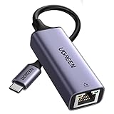 UGREEN USB C Ethernet Adapter 1000Mbps, Thunderbolt USB C LAN Adapter Netzwerkadapter Kompatibel mit iPhone 17, iPad Pro/Air, MacBook Pro/Air, Galaxy S25, Steam Deck (Grau)