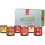 Hartkorn - Veggie Gewürzbox (6-teilig) Young Kitchen (Pilzrisotto, Patatas Bravas Dip, Rührei Gewürz, Kürbis Gewürz, Salatdressing Rote Bete, Bruschetta) - Geschenkset für Veganer und Vegetarier