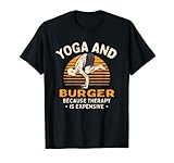 Yoga und Burger Therapie Fitness Hamburger Gesundheit T-S