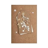 weihnachtsschmuck Weihnachtskarte Kleine Karte Segenskarte mit Umschlag Grußkarte Heiligabendkarte Einladungskarten Blanko Mit Umschlag (H, One Size)