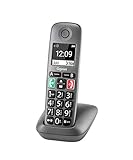 Gigaset EASY - Big Button Home-Telefon für ältere Menschen mit Ruisance Call Block und Hörgeräte-Kompatibilität, Titanum Grey [UK Version]