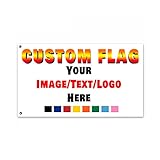 Personalisierte Flagge CustomFlags Banner–Design Drucken Sie Ihr eigenes Foto/Text/Logo–individuelle Innen- und Außendekoration Druck auf einer Seite 3 x 5 Fuß