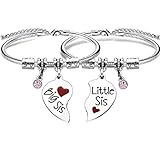 Schwester-Armband, Geschenk, Anhänger, Schlangenarmband für 2 Schwestern