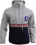 PROMENADE CHIC Leichte Trainingsjacke für Fußballclub, Grau - Fleecejacke, M