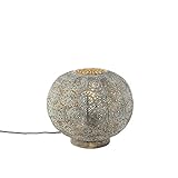 QAZQA - Orientalisch Orientalische Tischlampe 28,5 cm - Baloo I Wohnzimmer I Schlafzimmer - Stahl Kugel I Kugelförmig - LED geeignet E27