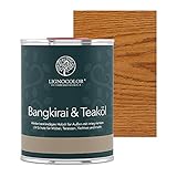 Lignocolor Bangkirai- und Teaköl (1 L, Teak) Holzschutz Holzöl für den Außenbereich