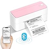 Phomemo Bluetooth Etikettendrucker, DHL Thermodrucker 4XL Labeldrucker Ettikettendrucķer für Mac/PC, Versandetikettendrucker Label Printer für Barcode, Amazon, Ebay, Etsy & Shopify, DHL ups - Rosa